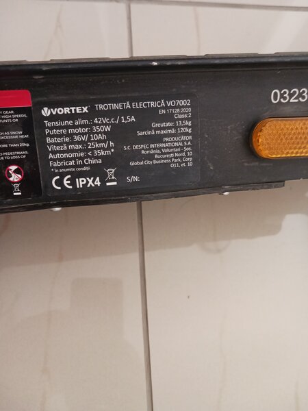 Vand trotineta electrica Vortex Urban 7002